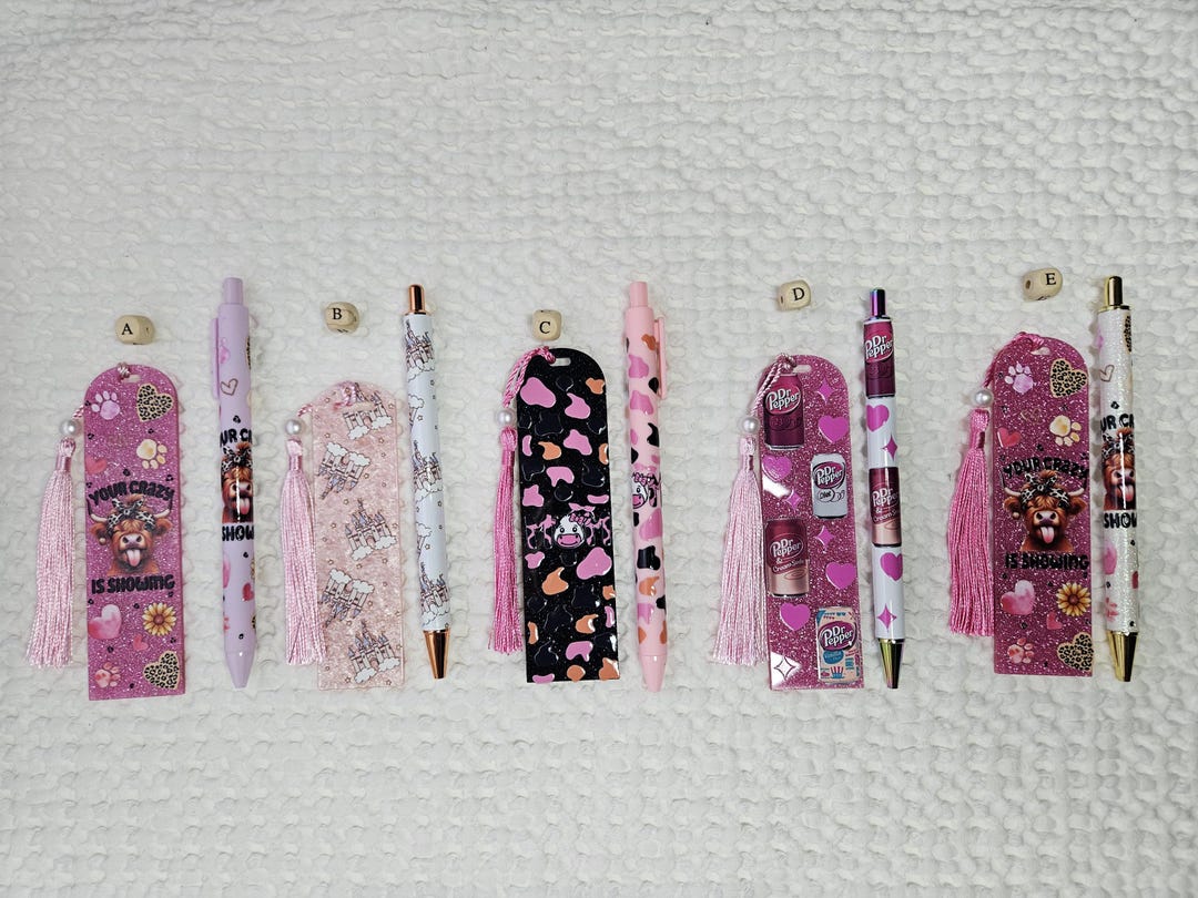 Matching Bookmark and Pen Combo - Etsy