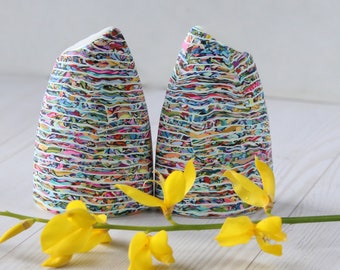 Funky Colorful Salt and Pepper Shakers Set, Asymmetrical Lovely Colorful Shakers