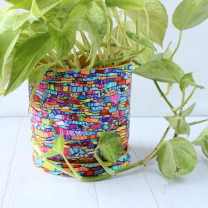 Large Bright and Vibrant Indoor Plant Pot With Drainage Plate image 1