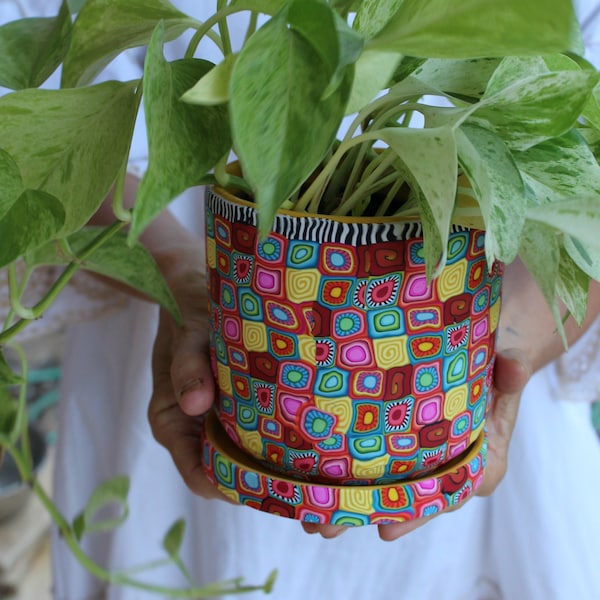 Indoor Plant Pot With Drainage Etsy