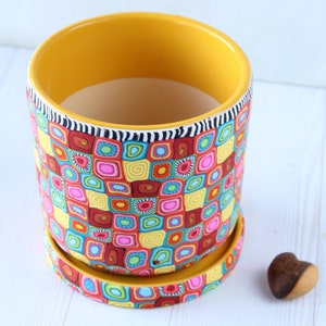 Colorful Indoor Plant Pot With Drainage Plate