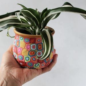Unique Mini Succulent Flower Pot, Colorful Indoor Planter with Drainage, Succulent Pots, Housewarming Gifts, Gifts For Mom, Plant Lover Gift