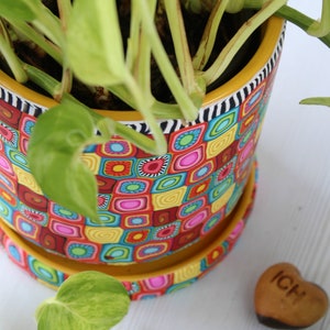 Colorful Indoor Plant Pot With Drainage Plate