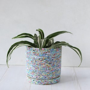 Fioriera in ceramica per interni di medie dimensioni, vaso colorato con drenaggio, regalo per gli amanti delle piante