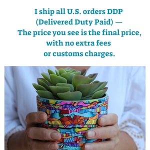 Vaso de planta colorido para interior com placa de drenagem imagem 11