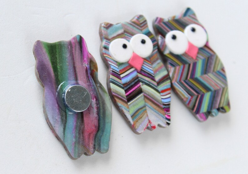 Set of 3 Owl Magnets