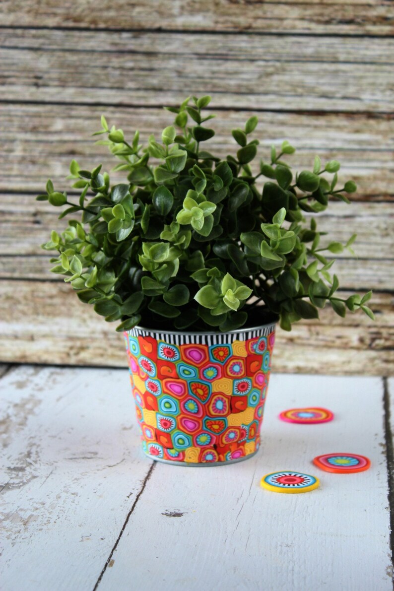 Colorful Medium Size Indoor Planter Etsy