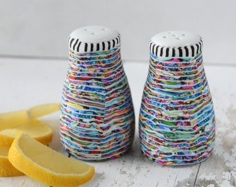 Vibrant Salt & Pepper Shakers, Unique Kitchen Decor in Colorful Designs