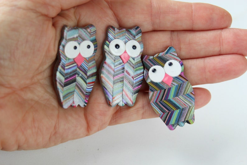 Set of 3 Owl Magnets