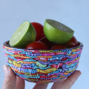 Small snack serving bowl-glass and Polymer Clay desert dish-Easter gift idea- spring table setting- gift for host-ice cream dish
