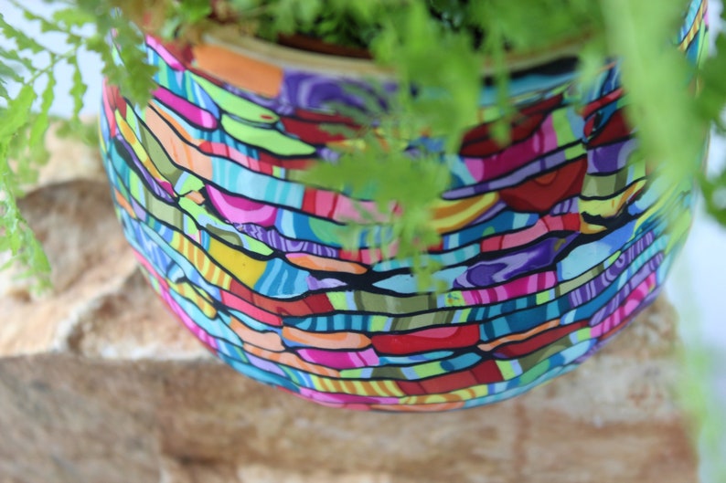 Colorful Indoor Medium Planter with Drainage hole image 3