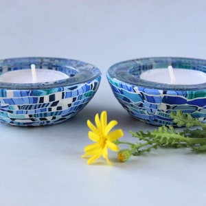Polymer Clay Shabbat Candle Holders - Handmade Judaica Decor