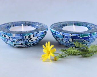 Polymer Clay Shabbat Candle Holders - Handmade Judaica Decor