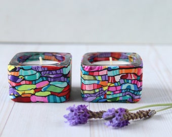 Colorful Tealight Candle Holders