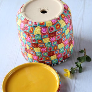 Colorful Indoor Plant Pot With Drainage Plate