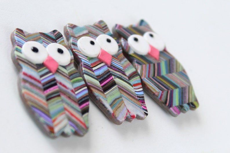 Set of 3 Owl Magnets