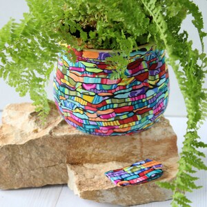 Colorful Indoor Medium Planter with Drainage hole image 2