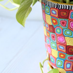 Colorful Indoor Plant Pot With Drainage Plate