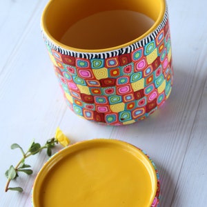 Colorful Indoor Plant Pot With Drainage Plate