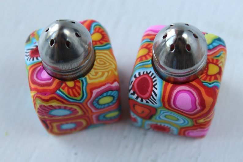 Colorfl Mini Unique Decorative Salt and Pepper Shakers Set Etsy