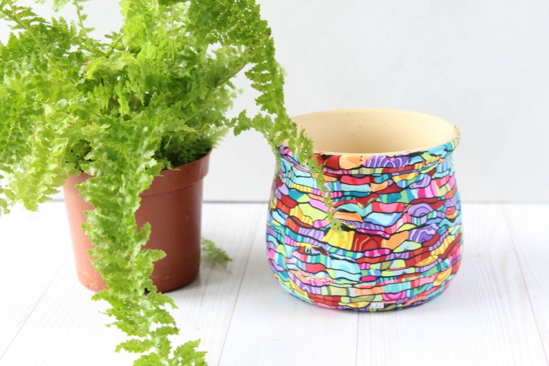 Colorful Indoor Medium Planter with Drainage hole image 6