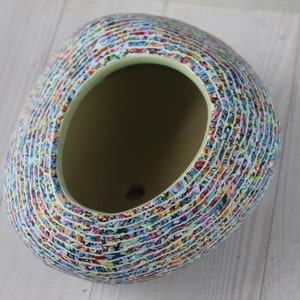 Colorful Pebble Shape Indoor Planter Medium Size, Drainage Hole image 9