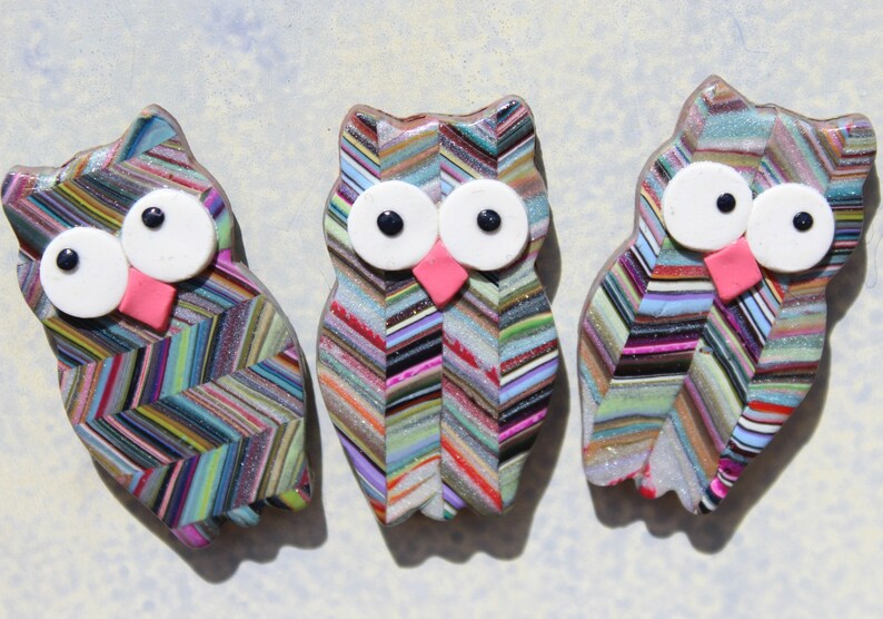 Set of 3 Owl Magnets