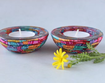 Tealight Candle Holders - Shabbat Candlesticks - Made in Israel