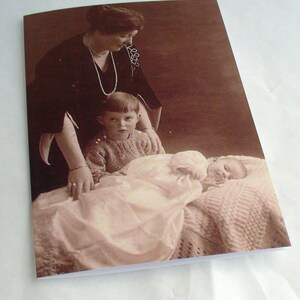 Mutter und Kinder Grüße Blankokarten mit Vintage Bilder Mütter Tag neue baby Grenze Farbwahl