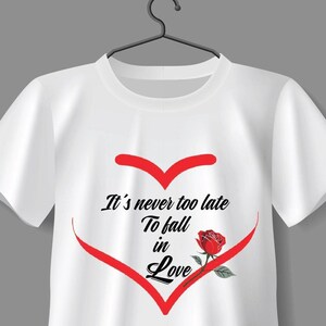 Women&#39;s Graphic T-shirt, Women&#39;s T-shirt, Love T-Shirt, White T-shirt, Short Sleeve T-shirt, Logo Design T-shirt, White Graphic Shirt, Shirt