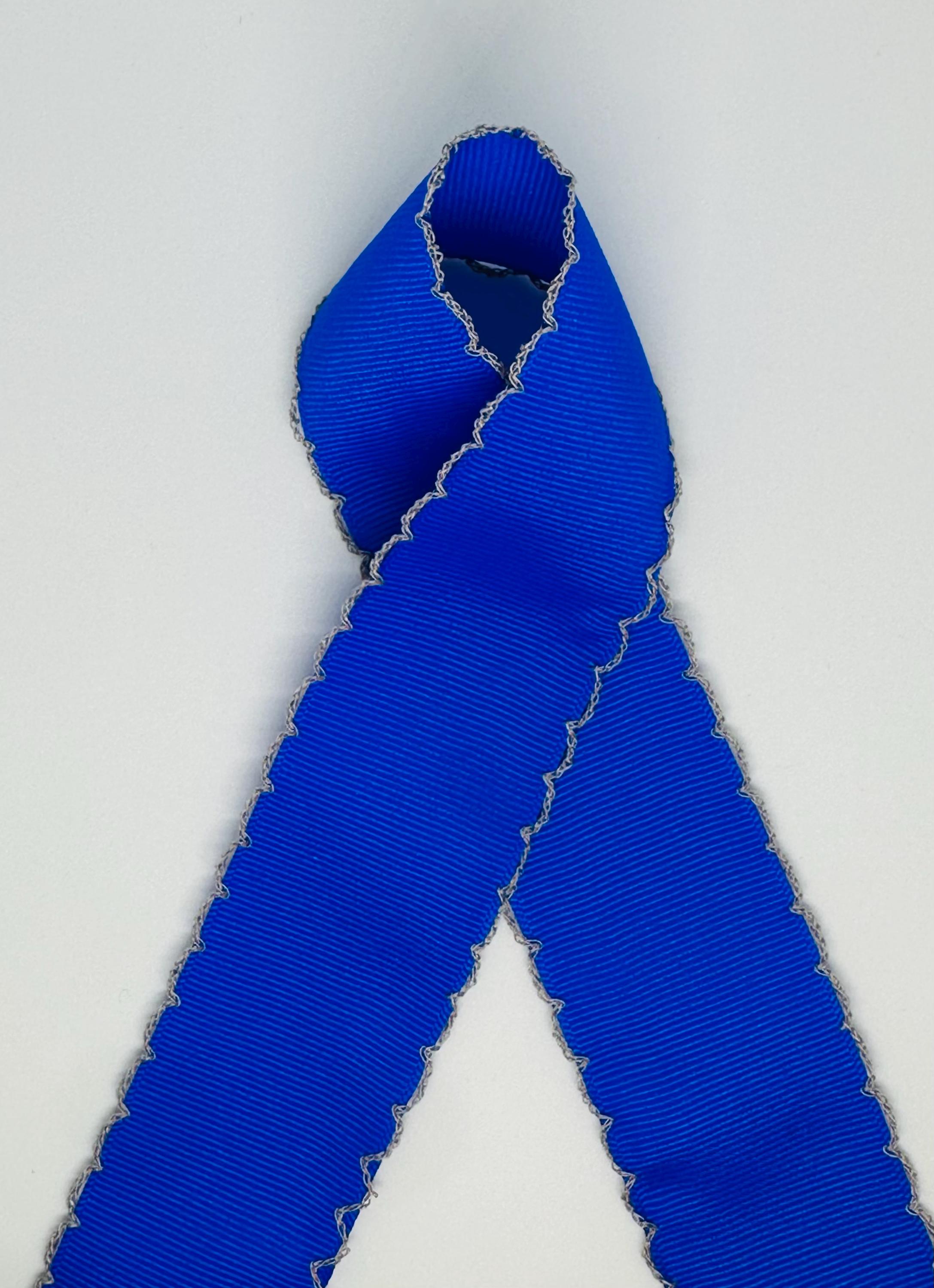 Royal Blue Grosgrain Ribbon With Gray Moonstitch Edge, 1.5 or 2.25 Inch ...