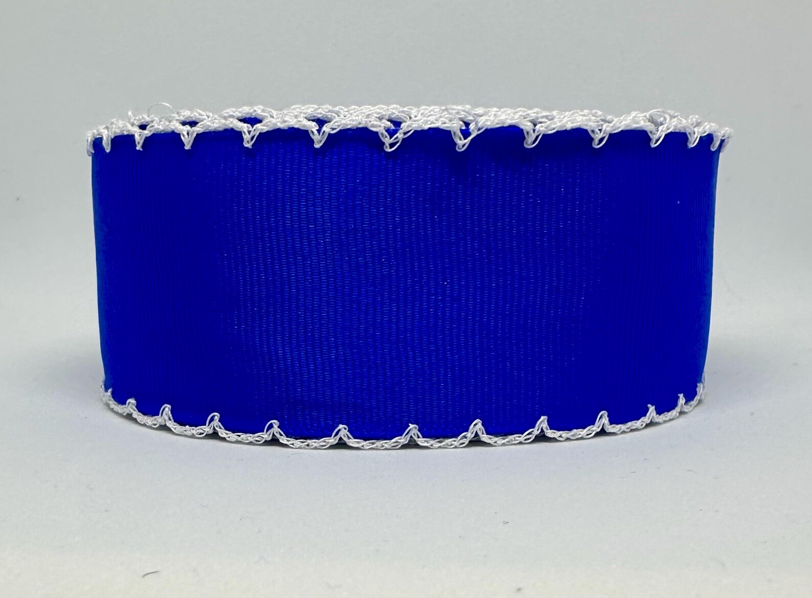 Royal Blue Grosgrain Ribbon With White Moonstitch Edge, 1.5 or 2.25 ...