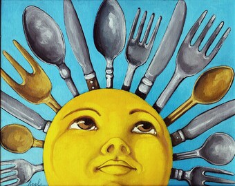 SUN Art - Afternoon Delight  print from original oil painting, shown on CBS Sunday Morning Show