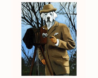 Great Dane Dog Portrait PHOTOGRAPHER anthropomorphic fantasy Print from original oil painting