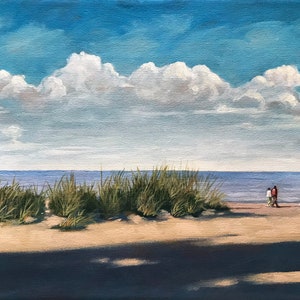 Beach Walk- Florida beach landscape sky & ocean scene Anna Marie Island