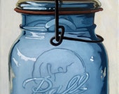 OLD BALL JAR - realistic still life giclee print from my original oil painting
