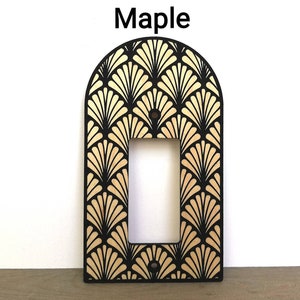 Wood Light Switch and Outlet Cover Decorative Wooden Switchplate Single Rocker Switch Plate Outlet Cover Wall Plate Maple