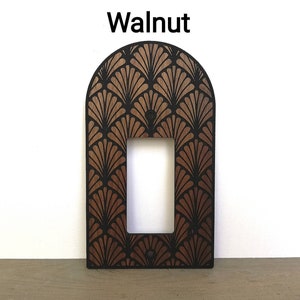 Wood Light Switch and Outlet Cover Decorative Wooden Switchplate Single Rocker Switch Plate Outlet Cover Wall Plate Walnut