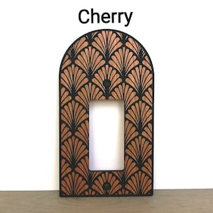 Wood Light Switch and Outlet Cover Decorative Wooden Switchplate Single Rocker Switch Plate Outlet Cover Wall Plate Cherry