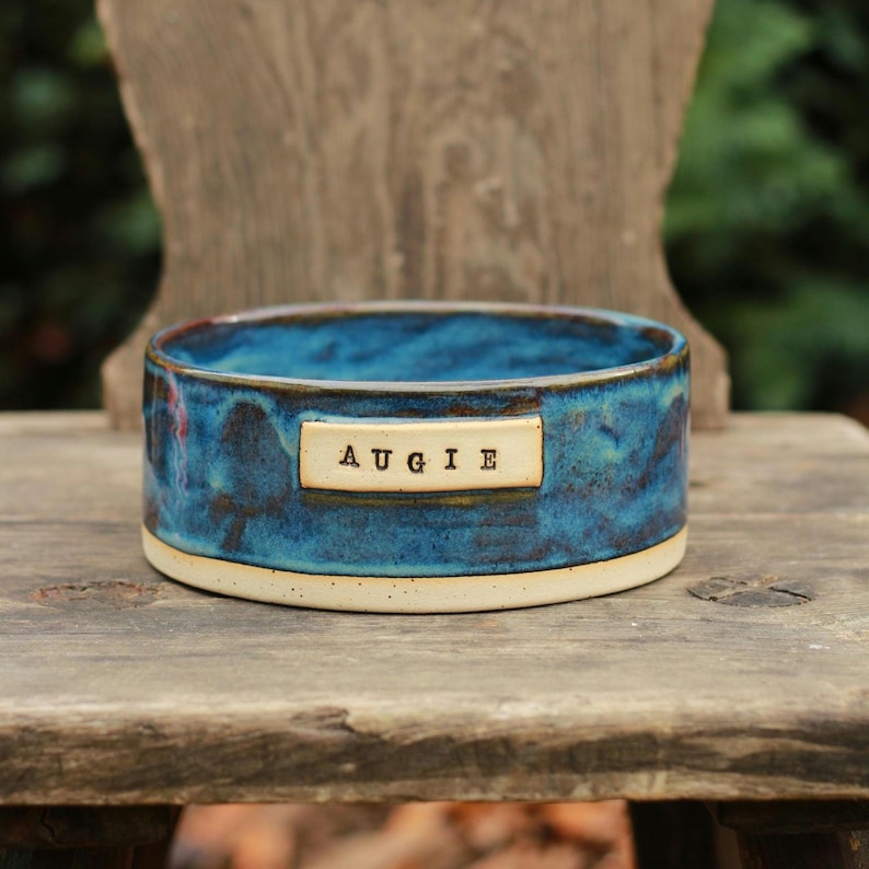 Custom ceramic dog bowl