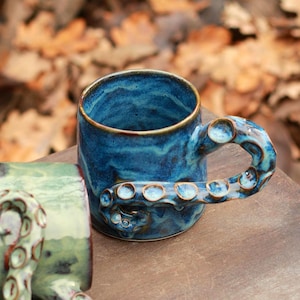 Mug pieuvre, mug pirate pieuvre, pichet en céramique, cadeau unique fait main pour homme, idée cadeau Birkrug