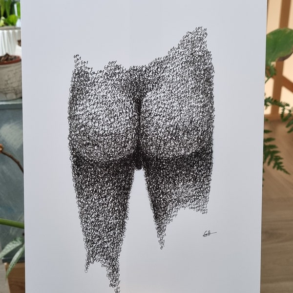 Print Dessin fesses gay