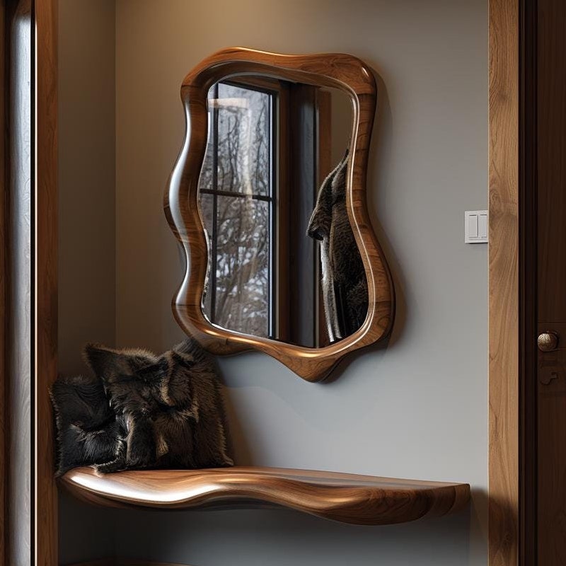Crisp Minimalist Wooden Mirror Designs photo