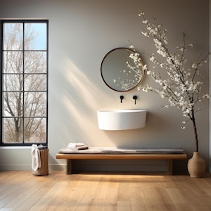 Modern Bench, Bench, Wood Bench