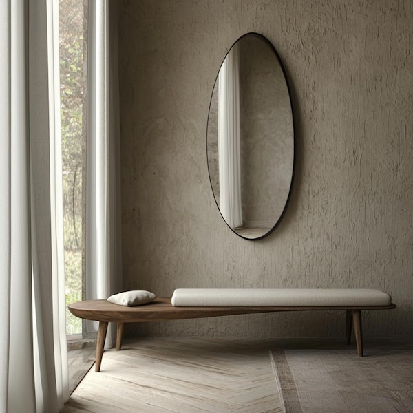 Modern Wood Bench: Handmade Natural Oak, Walnut, Beech, Spruce, Cherry
