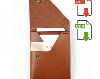 May include: A brown leather wallet with a flap that opens to reveal a card slot and a bill compartment. The wallet has a snap closure and is stitched with brown thread.