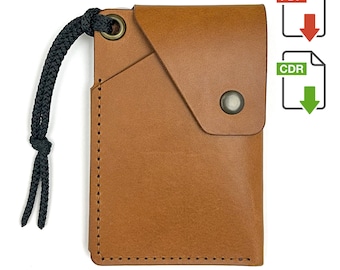 Wallet Pattern PDF A4, Card Holder Template SVG for Laser Cut, Leathercraft Instant Download