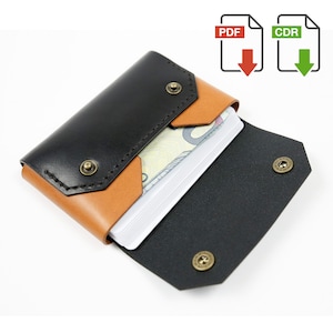 Minimalist Leather Card Holder Wallet, A4 Printable Digital PDF Template Pattern, Leather Wallet Pattern, Wallet PDF Pattern, Laser Cut File
