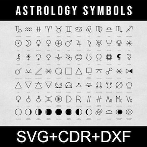 Zodiac Signs SVG Bundle, Laser Cut File, Zodiac SVG, Astrology Symbols svg, Horoscope Bundle svg, Constellation svg, Celestial svg