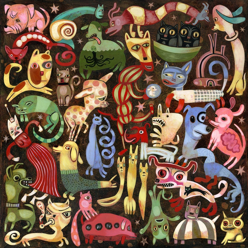Fine Art Reproduction of 'BOW WOW CATERWAUL'